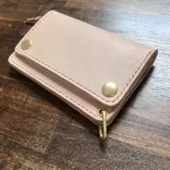 栃木レザー 牛革 トラッカーウォレット ミドル ナチュラル 2mm