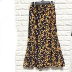 【Libby&Rose】リビーアンドローズ レトロ 花柄 ロングスカート Fのサムネイル