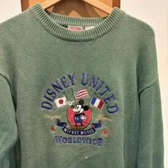 90s Disney Mickey Mouse 刺繍スウェット