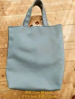 ハンドメイド本革トートバッグ グレー