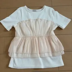 【新品】半袖 リブカットソー ビスチェ Fのサムネイル