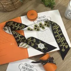 HERMES Les Cles a Pois エルメス ツイリー リボンスカーフ - メルカリ
