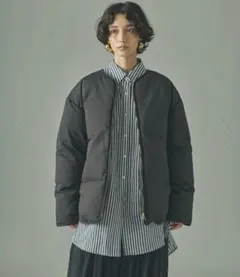 【新品未使用】Curensology サイドジップノーカラーダウンジャケット