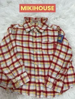 miki HOUSE チェック柄シャツ 90