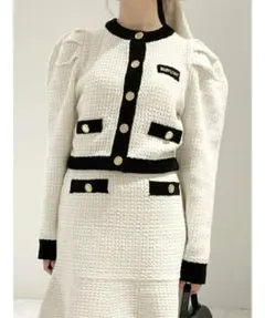 LILY BROWN×MARY QUANT】ツイードニットカーディガン