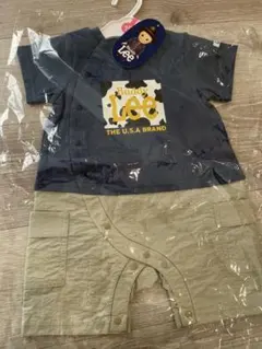 新品　buddy Lee 半袖　ロンパース 70サイズ　ネイビー