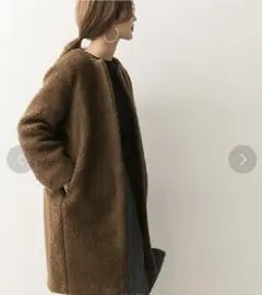 アーバンリサーチドアーズ　ボアノーカラーコート