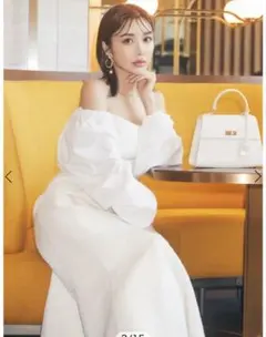 eimy パフスリーブツイードワンピース