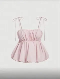 【新品未使用✨️】SHEIN ピンク ビスチェ パフスリーブ