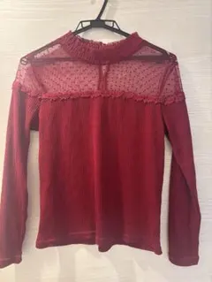 INGNI ドットリブハイネックトップス