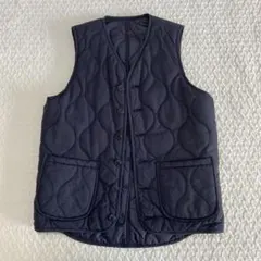 Adam et rope ネイビー キルティングベスト M
