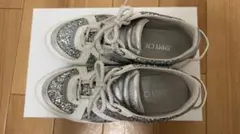 最終お値下げします。美品！JIMMY CHOO シルバー グリッター スニーカー