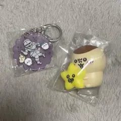 ちいかわ星といっしょライト(くりまんじゅう)、ちいかわアクキー6(いい日)