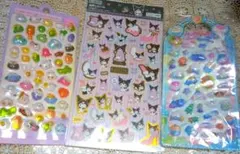 箔押しシールクロミかわいさいっぱいぷっくりシール　ボンボンドロップシール