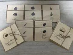 封筒付きクリスマス　新年お祝い　年末感謝　カード　【12枚セット】