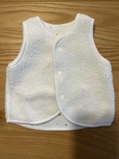 ユニクロ　ホワイト フリースベスト