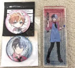 プロセカ　タワレコカフェ　青柳冬弥アクリルブロック・缶バッジセット　（おまけ付）