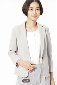 コムサ　ジャージーテーラードジャケット(日本素材 ウォッシャブル 吸水速乾) 9