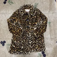 vintage ヒョウ柄　アニマル柄　ファーコート
