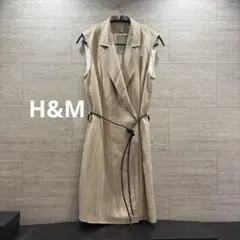 H&M ロングベスト ジレ ベージュ ワンピース