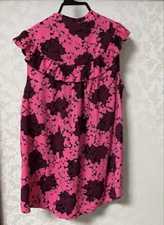 美品ケイトスペードフリル付ノースリーブブラウスSサイズ