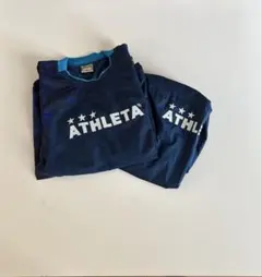 ATHLETA ピステ上下 ネイビーセットアップ　160センチ　ジュニア　長袖