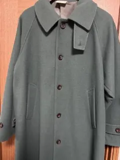 グリーン チェスターコート ラグランスリーブ