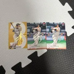 野球カードBMM2枚カルビーポテトチップスカード1枚近藤健介サイン入りカード