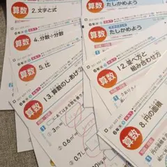 小学校6年 算数 プリント 学習教材 まとめ 記入済み