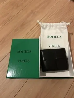 BOTTEGA VENETA カセット ブラック 二つ折り財布