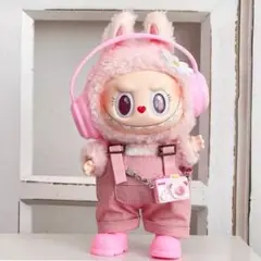 ラブブ服 LABUBU ぬいぐるみ着ぬい 服着せ替え服 4点セット ピンク