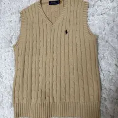 Polo Ralph Lauren ベージュ Vネック ニットベスト