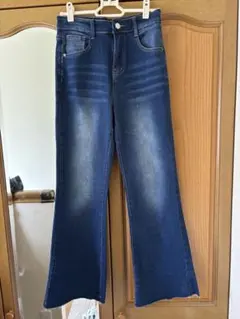【着画あり】新品 インディゴブルー ブーツカットデニム
