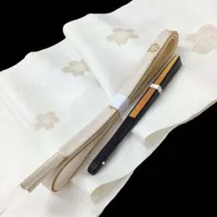 ◎ma-3306　　婚礼用　帯揚げ・帯締め・末広3点セット　中古品　　12-11