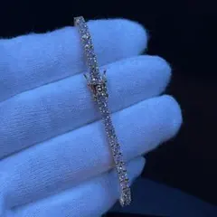 ✨️モアサナイトテニスブレスレット3mm16.5cm hiphop スワロフスキー