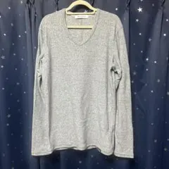 AZUL BY MOUSSY グレー Vネック　長袖　Tシャツ