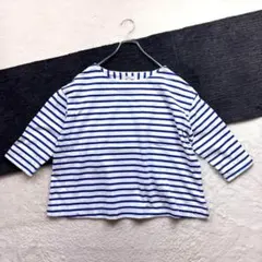 bubuguri 様専用　k1599　☆スタジオクリップ【M】白×青 ボーダー