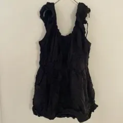 １点もの✨【3X】 ノースリーブ チュニック トップス ブラック デート 黒