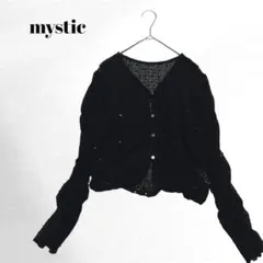 【mystic】長袖カーディガン/アウター/スパンコール/透け感/羽織/綺麗めのサムネイル