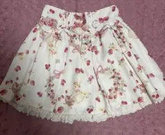 リズリサ　いちご柄ミニスカー　インナー付き