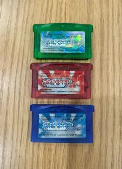 ポケットモンスター GBA ルビー サファイア エメラルド 3本 動作未確認