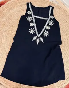 ⁠美品♪ダイアグラム グレースコンチネンタル シルク ビジュー ワンピース 黒⁠のサムネイル