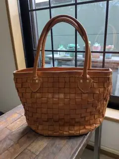 肩掛けトートバッグ 型押し 茶 ブラウン系 日本製 ハンドメイド 05214 