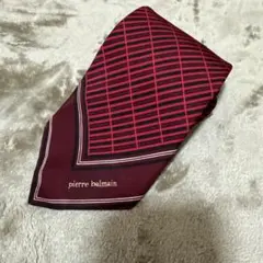 pierre balmain 赤黒ストライプ ネクタイ