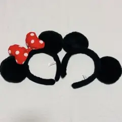 ディズニー　ミッキー　ミニー　カチューシャ　ノーマル　セットのサムネイル