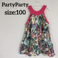 PartyParty パーティパーティ アートプリント ノースリーブワンピース