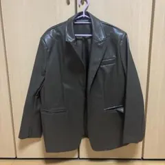 ダークブラウン レザージャケット