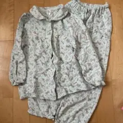 リボン柄水色キルティングパジャマ 140サイズ