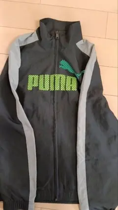 PUMA フルジップジャケット 黒/グレー