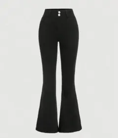 【美品】SHEIN フレアレッグジーンズ ブラック